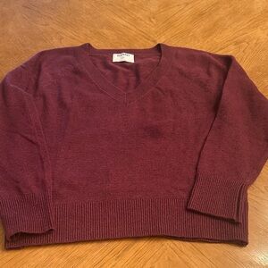 Old Navy Maroon V-Neck Soft Sweater XS New